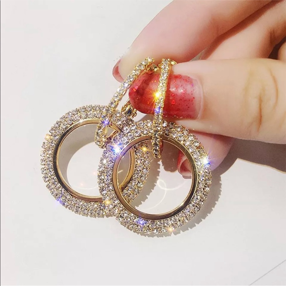 Fashion luxury Round earrings women Geometric